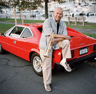 Arne Reimers Bild von Eddie Henderson in einer Ausstellung in Burghausen