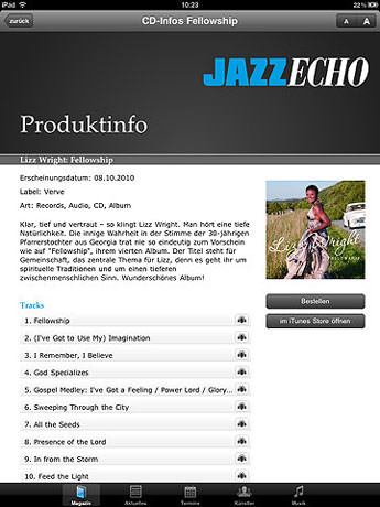 JazzEcho iPad App